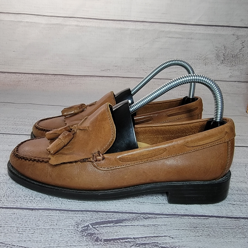 Women's Bass Weejuns Marietta II Tan/Light Brown Tassel Loafers - Size 7 1/2 W
